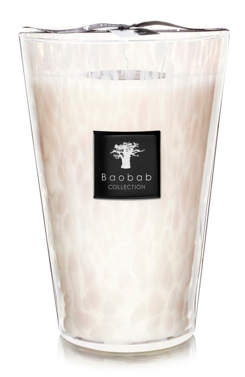 Baobab Collection White Pearls Candle in White- Extra Large at Nordstrom