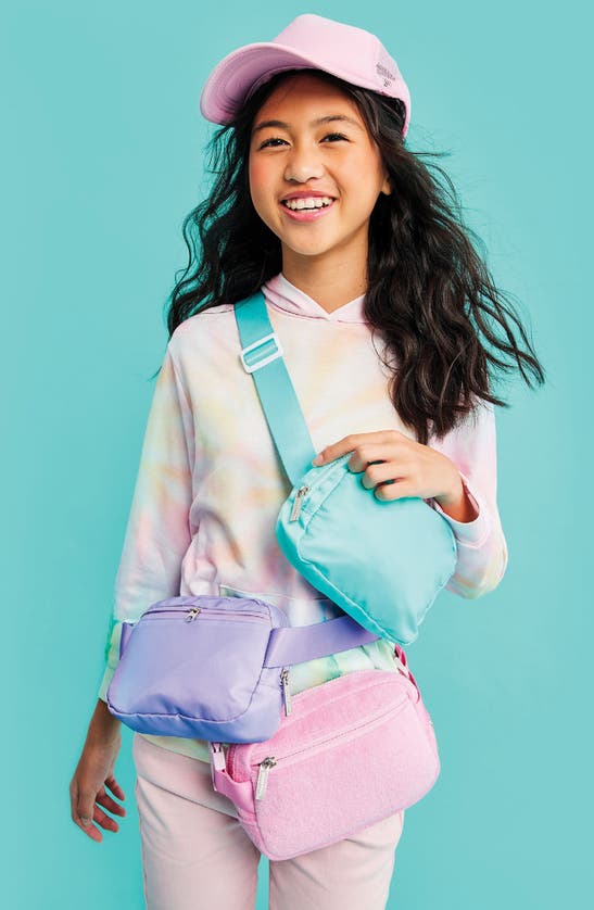 Shop Iscream Kids' Nylon Belt Bag In Teal Multi