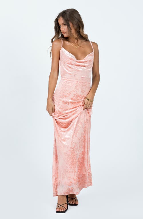 PRINCESS POLLY PRINCESS POLLY AMIYA FLORAL VELVET BURNOUT MAXI DRESS