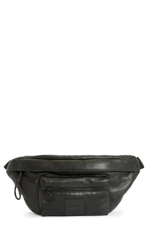 AllSaints Ronin Leather Belt Bag in Black at Nordstrom