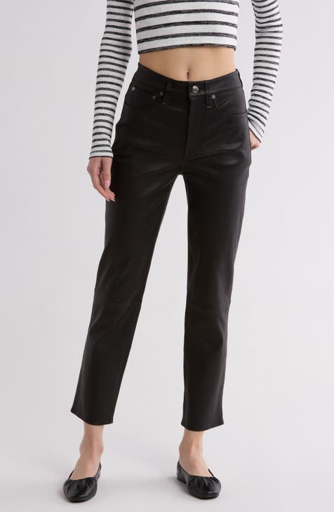 Wren High Waist Slim Leather Pants