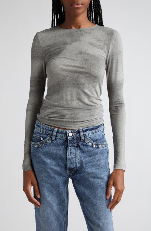 Paloma Wool Arcangel Semisheer Long Sleeve Top Mid Grey at Nordstrom,