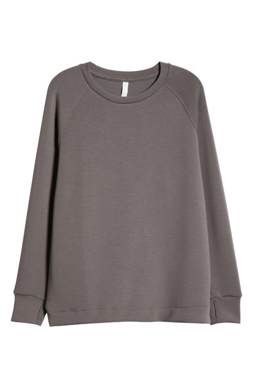 ZELLA ZELLA SOFT MODAL BLEND SCUBA OVERSIZE CREW SWEATSHIRT 