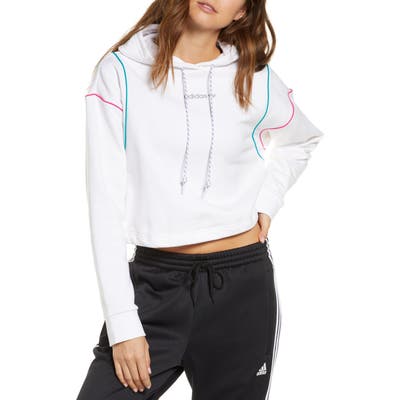 Adidas Originals Cropped Hoodie, White
