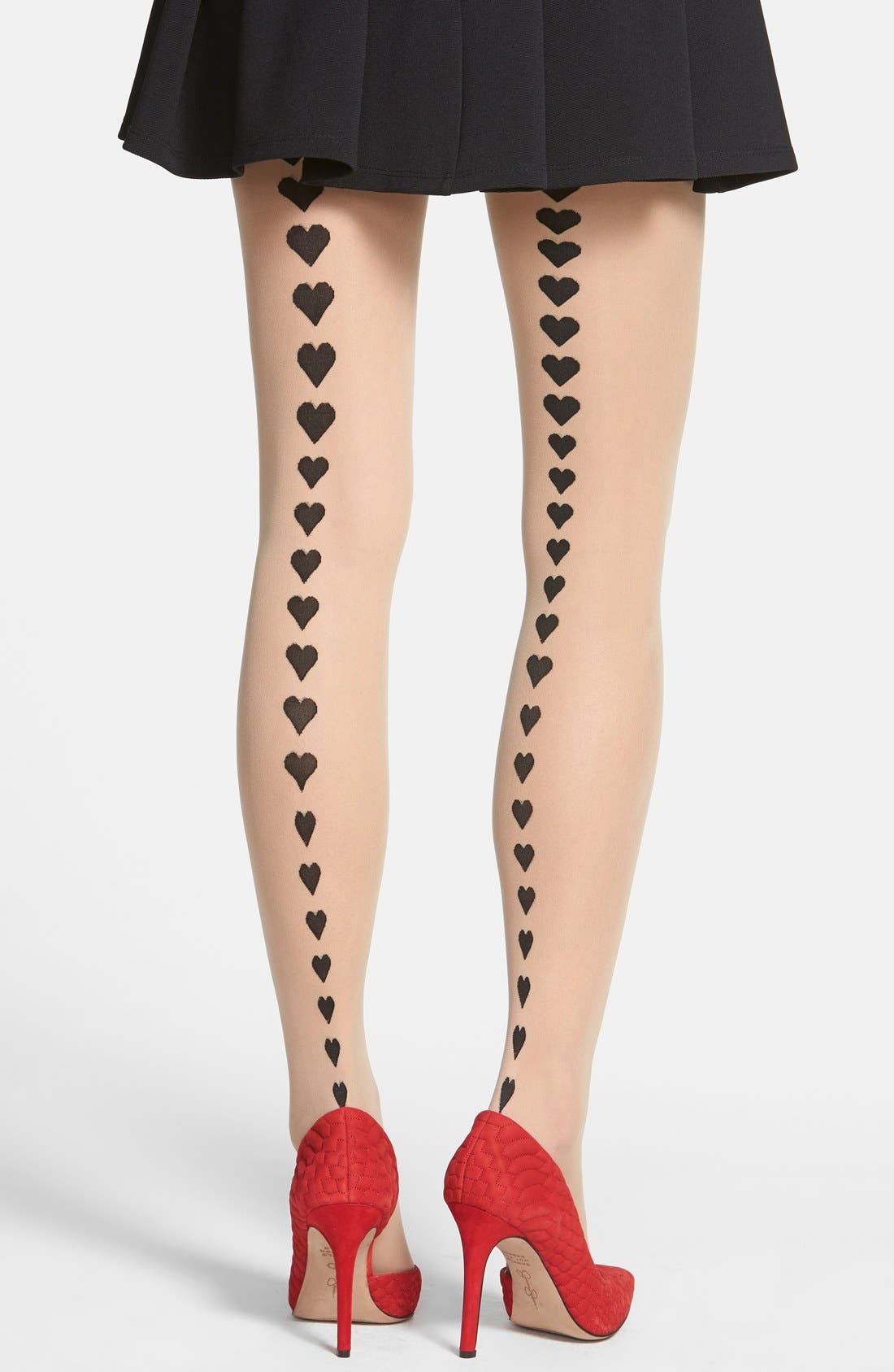 Pretty Polly Heart Detail Back Seam Tights | Nordstrom