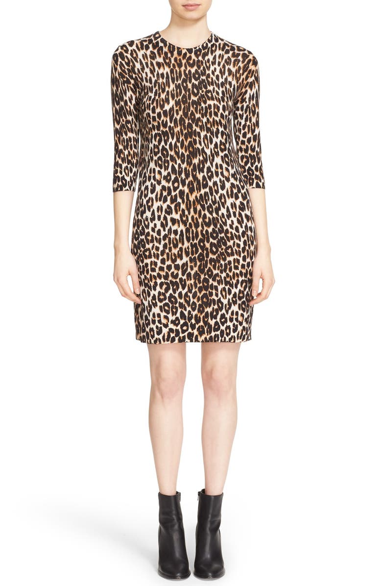 Equipment 'Marta' Leopard Print Silk & Cashmere Knit Dress | Nordstrom