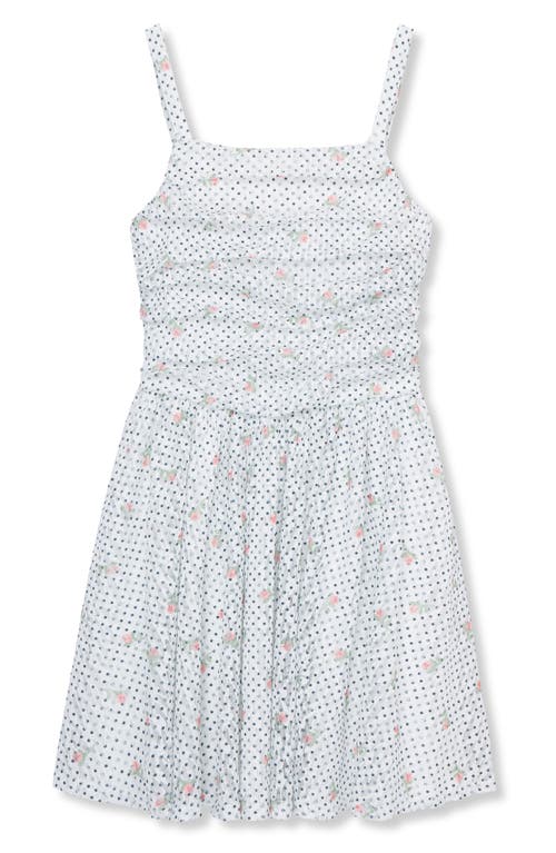 Truce Kids' Polka Dot Fit & Flare Dress Off-White at