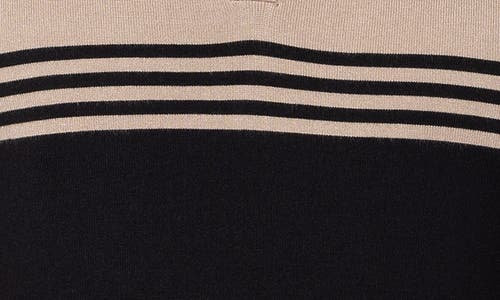Shop Spring + Mercer Stripe Polo Sweater In Sand/black