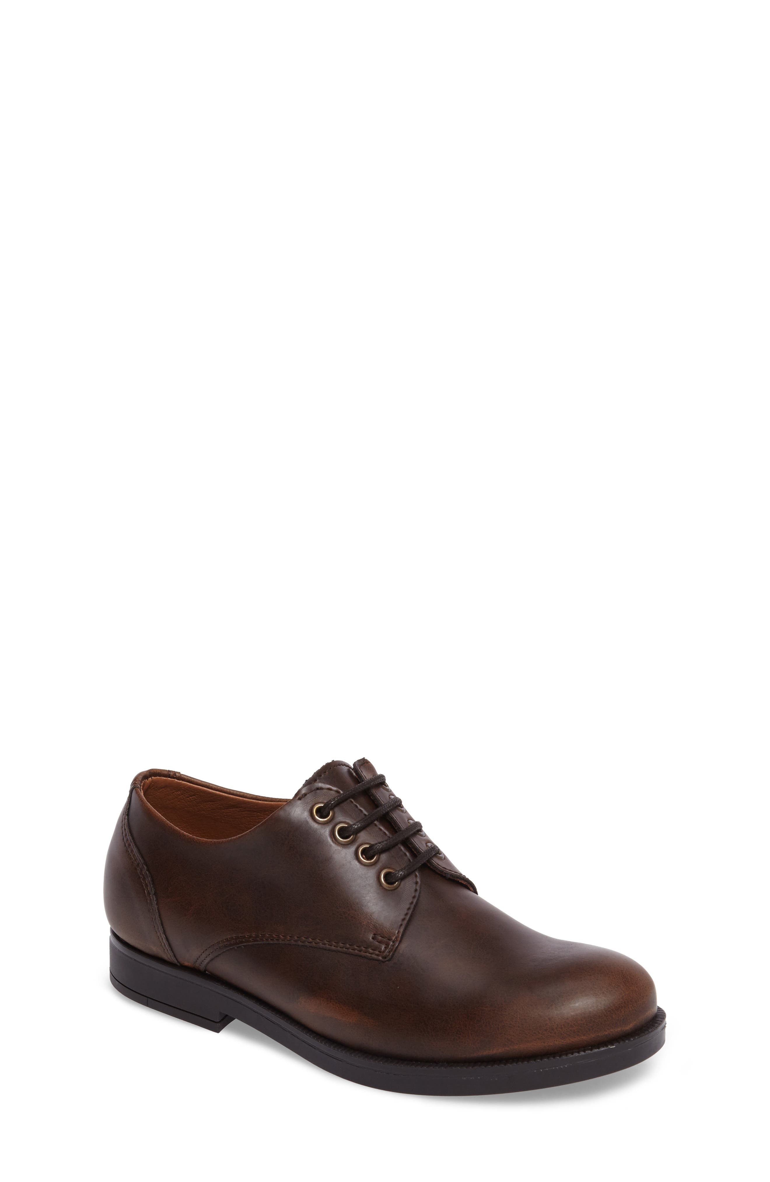 UPC 190937165924 product image for Boy's Vince Camuto Kalb Plain Toe Oxford, Size 4.5 M - Brown | upcitemdb.com