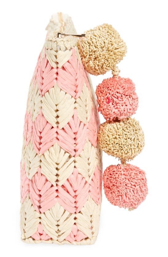 Btb Los Angeles Bria Straw Clutch In Natural/ Rose ModeSens