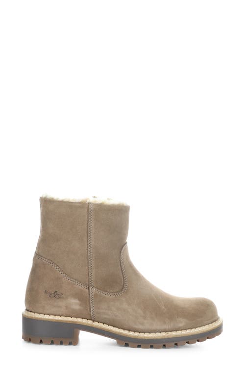 Shop Bos. & Co. Calib Waterproof Bootie In Taupe Suede/fantara Faux Fur