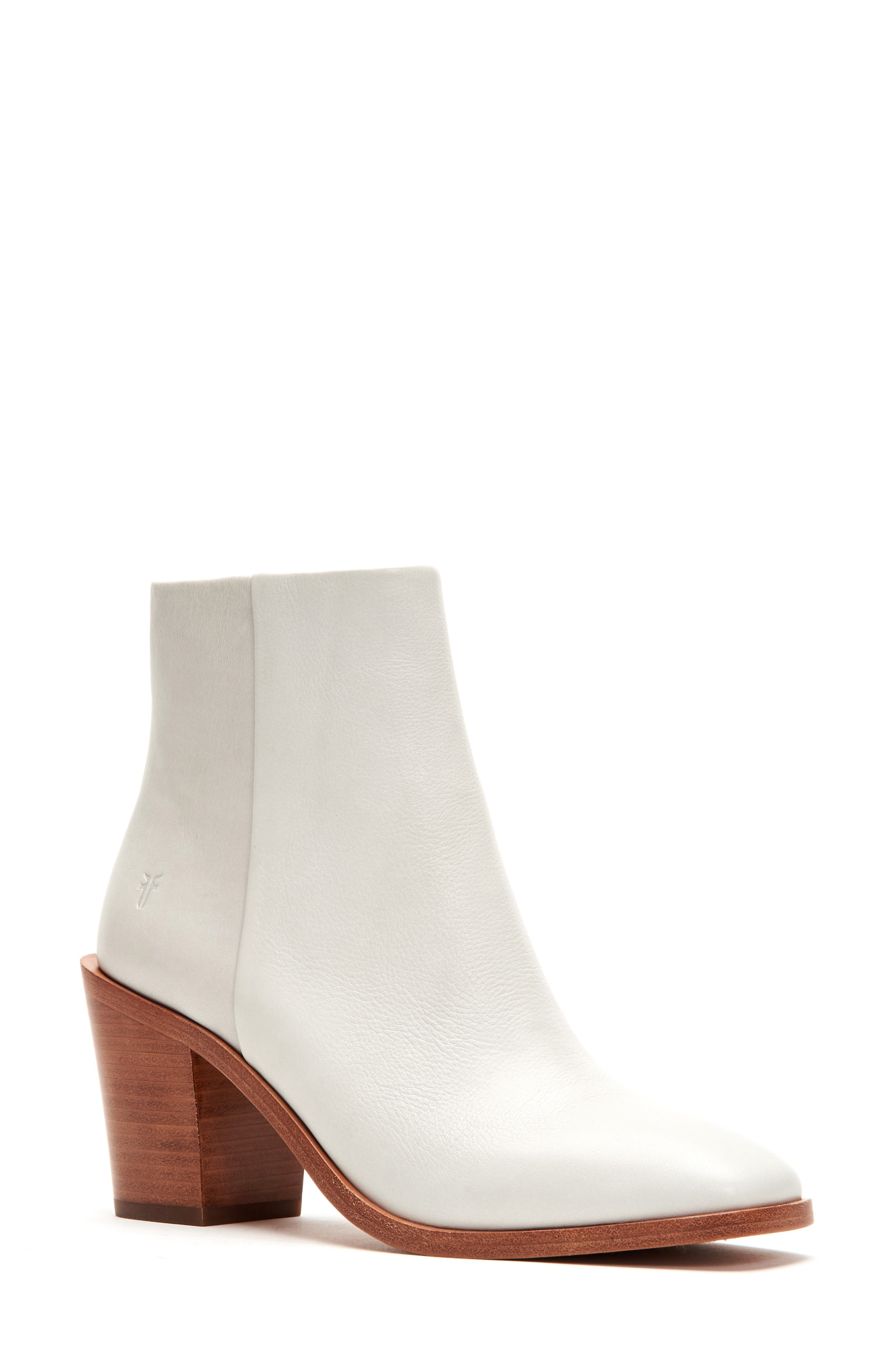 ankle booties white