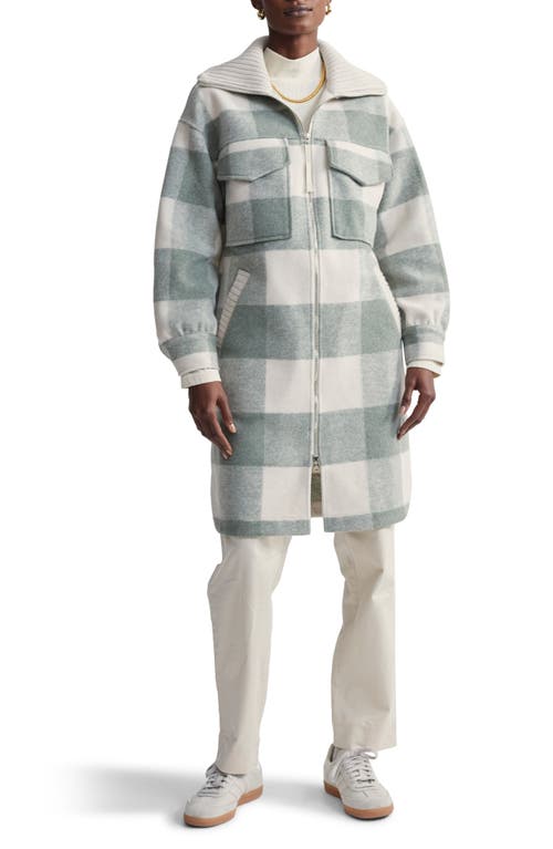 Varley Adriana Relaxed Fleece Coat In Lily Macro Check