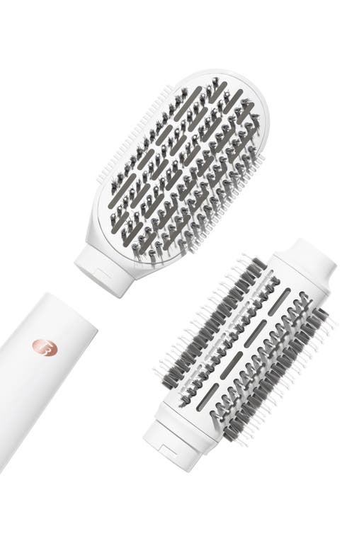 T3 Airebrush Duo Interchangeable Hot Air Blow Dry Brush In White