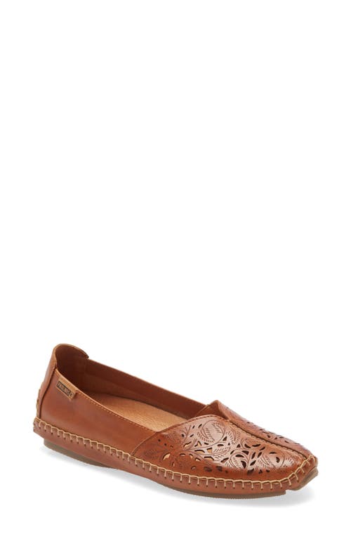 Jerez Perforated Loafer in Brandy Leather