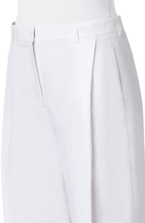 Akris Punto Flori Pleated Crop Pants In Cream