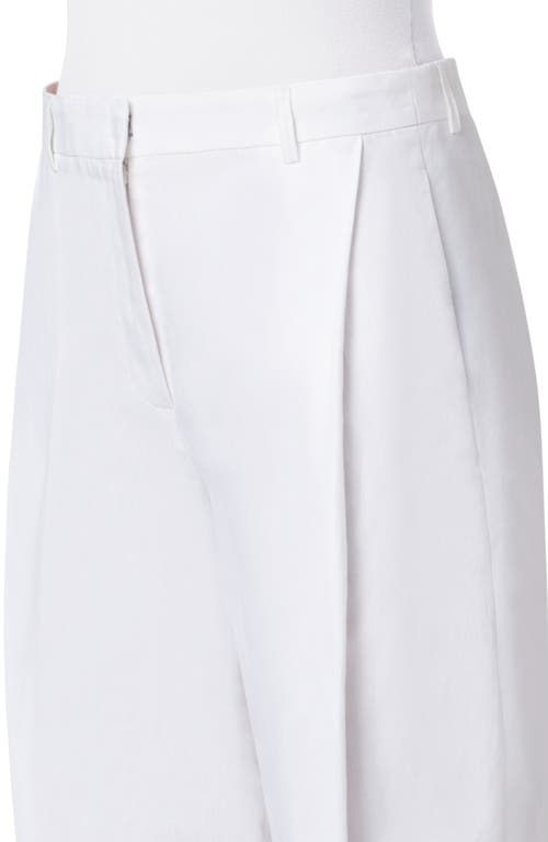 Shop Akris Punto Flori Pleated Crop Pants In Cream