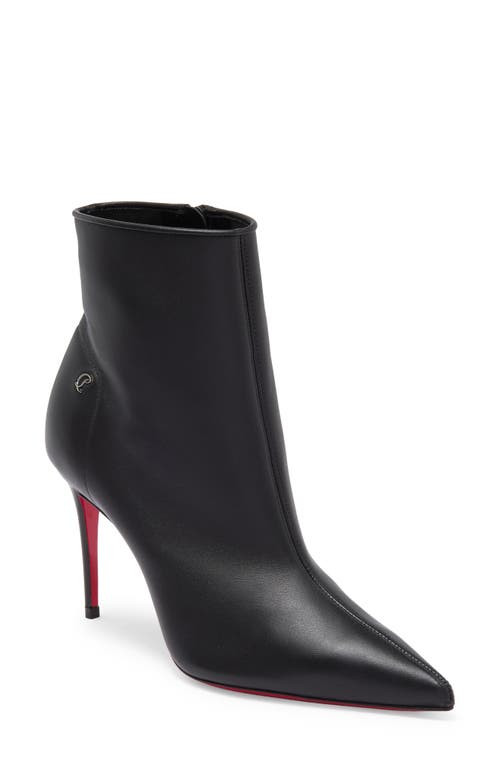 Christian Louboutin Sporty Kate Pointed Toe Bootie In B439 Black/lin Black