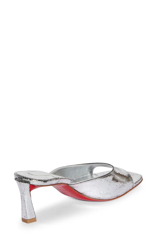 Shop Christian Louboutin Condora Slide Sandal In Silver/lin Silver