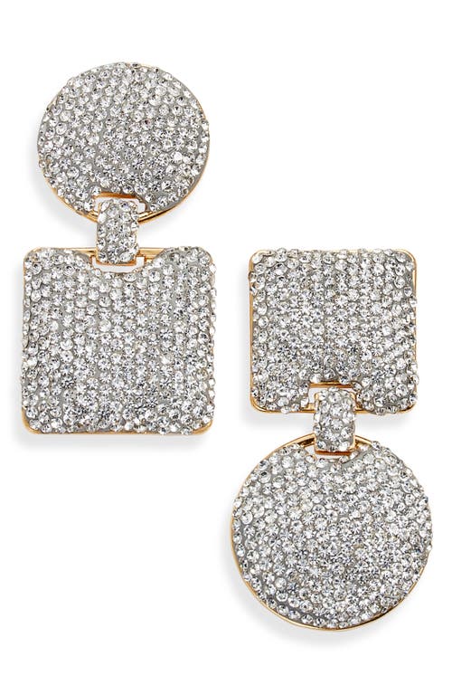 Lele Sadoughi Pavé Mixed Shape Drop Earrings in Crystal