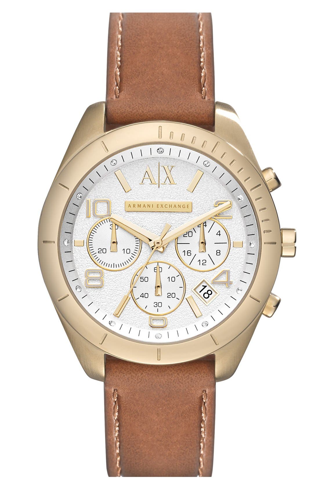 Chronograph Leather Strap Watch, 40mm 