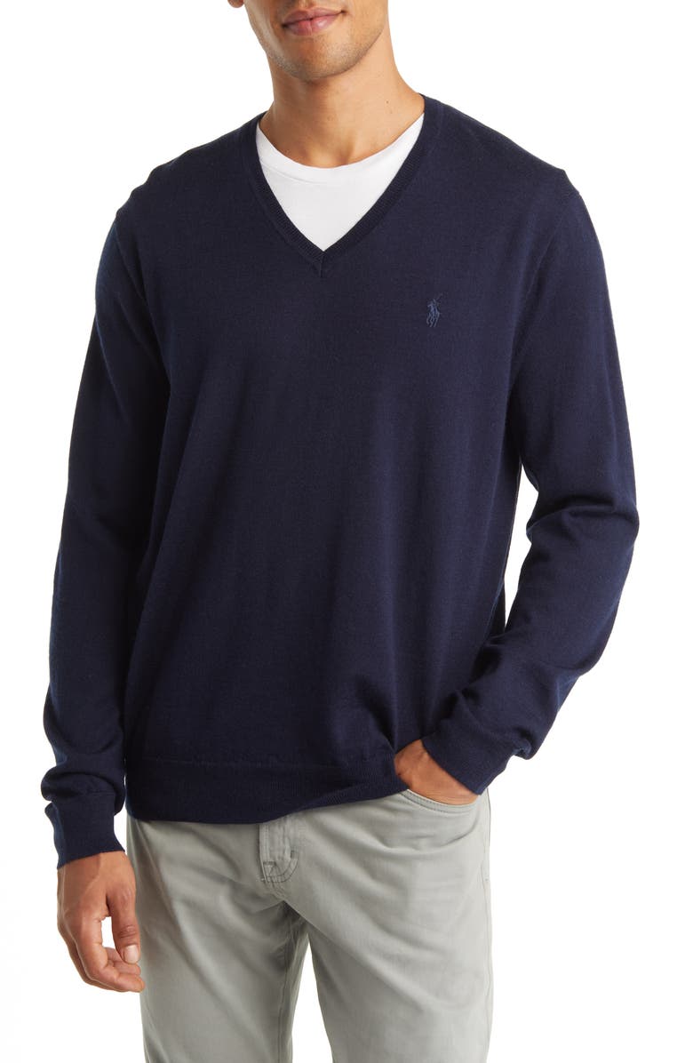 Polo Ralph Lauren V-Neck Merino Wool Sweater | Nordstrom