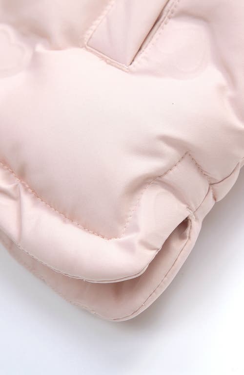 Rokka&rolla Baby Fleece Lined Heart Pattern Puffer Jacket In Pink