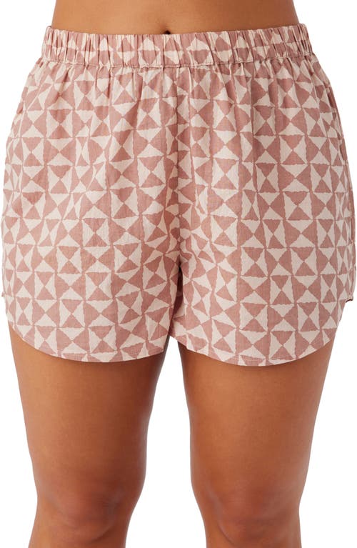 Shop O'neill Pam Cotton Shorts In Rose Dust