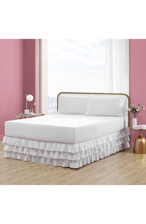 Betsey Johnson Ruffle Bed Skirt In White