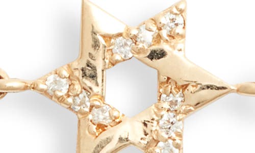 Anzie Pavé Star Of David Pendant Bracelet In Yellow Gold