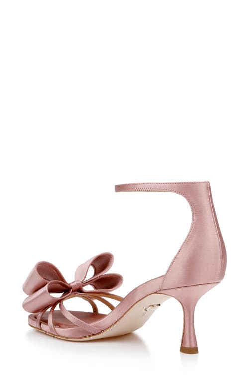 Shop Badgley Mischka Collection Alysha Ankle Strap Sandal In Blush Satin