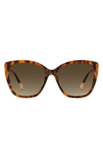 Shop Missoni 57mm Square Sunglasses In Havana Pattern Pink