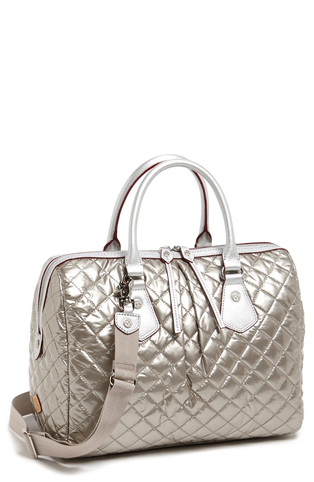 MZ Wallace 'Ella' Quilted Metallic Satchel Nordstrom