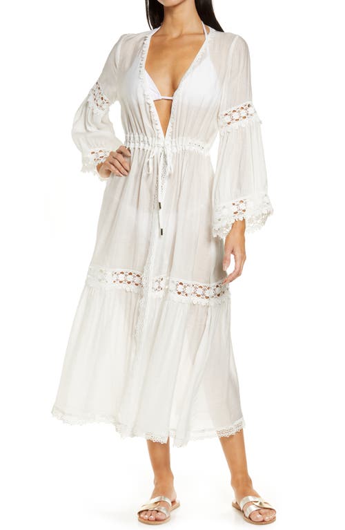 Elan Lacy Cover-Up Wrap in White Smart Closet - Main Image