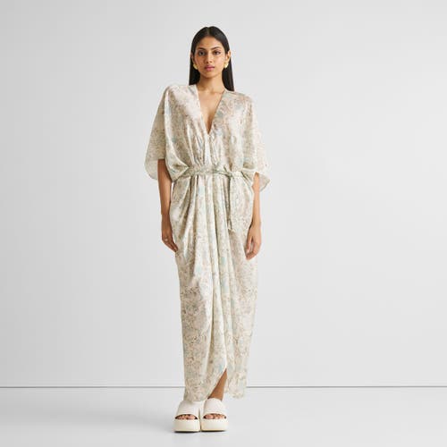 Shop Reistor Silky Kaftan Dress In Lily Love