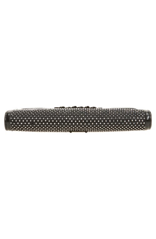 Rebecca Minkoff Curb Link Crystal Wristlet Clutch In Black