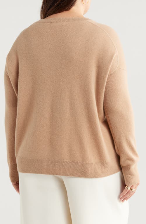 Shop Nordstrom Cashmere V-neck Sweater In Camel