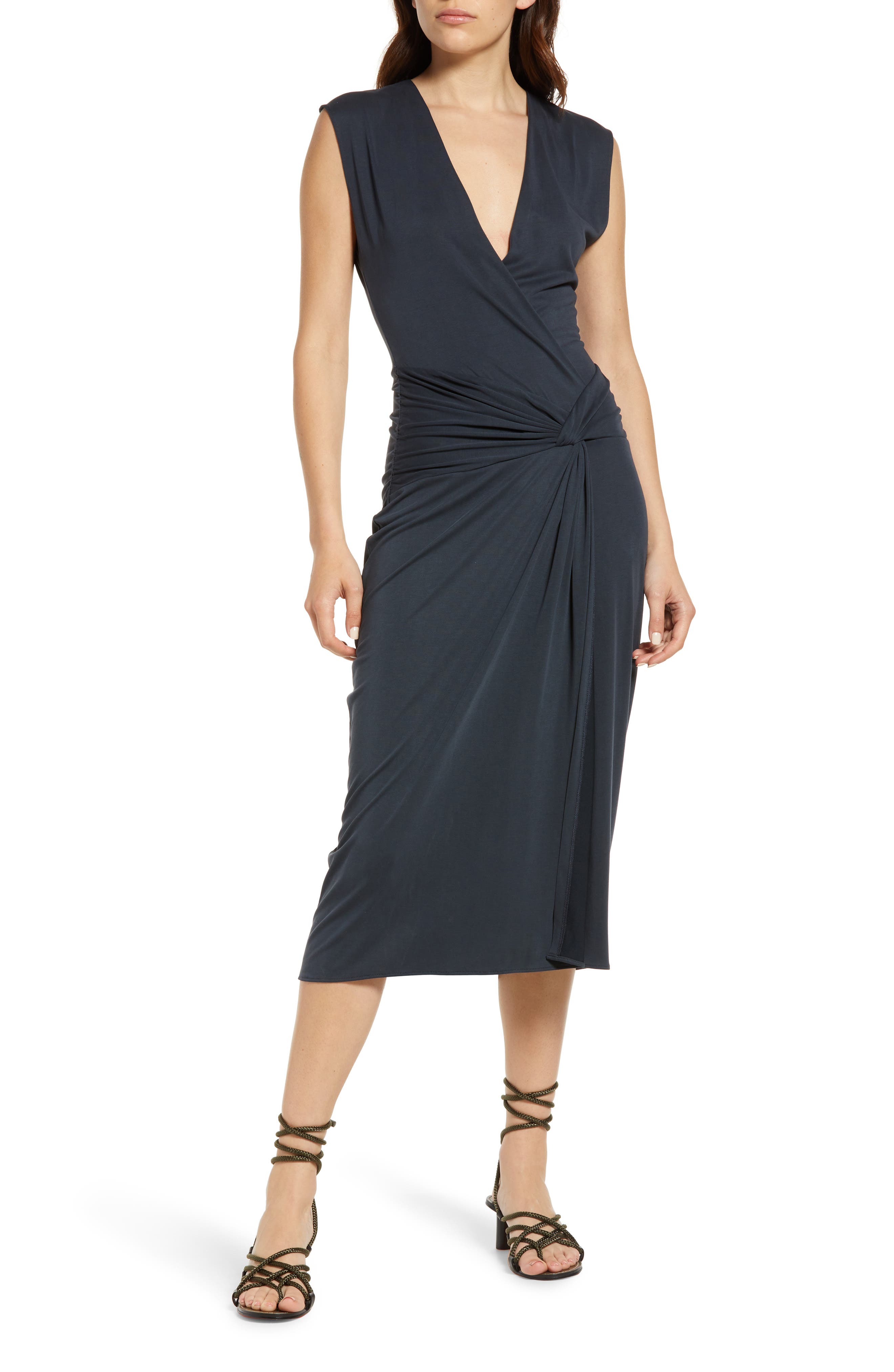 rag \u0026 bone Christy Drape Midi Dress 