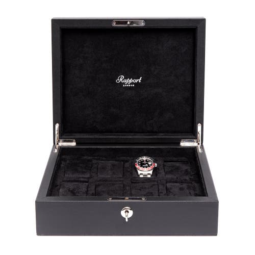 Shop Rapport London Vantage Eight Watch Box In Black