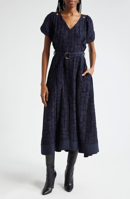 3.1 Phillip Lim Textured Check A-Line Dress in Midnight 