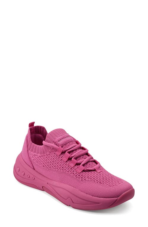 Power Lace-Up Sneaker in Dark Pink