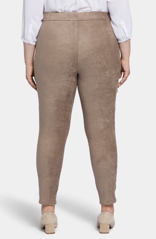 Nydj Suede Leggings In Saddlewood