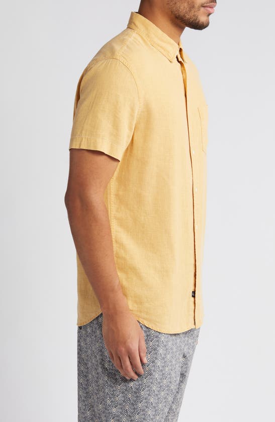 Shop Rails Paros Linen Blend Short Sleeve Button-up Shirt In Uni