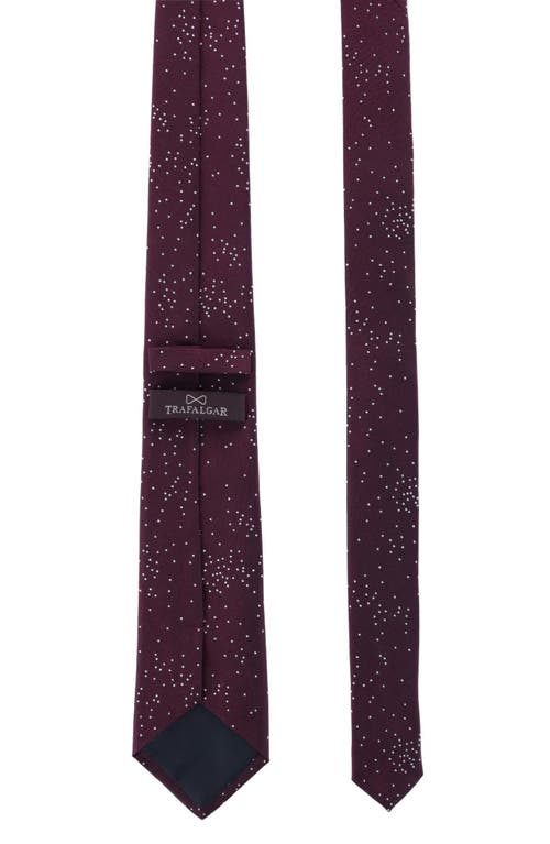 Trafalgar Men's Mystere Silk Metallic Polka Dot Tie In Purple