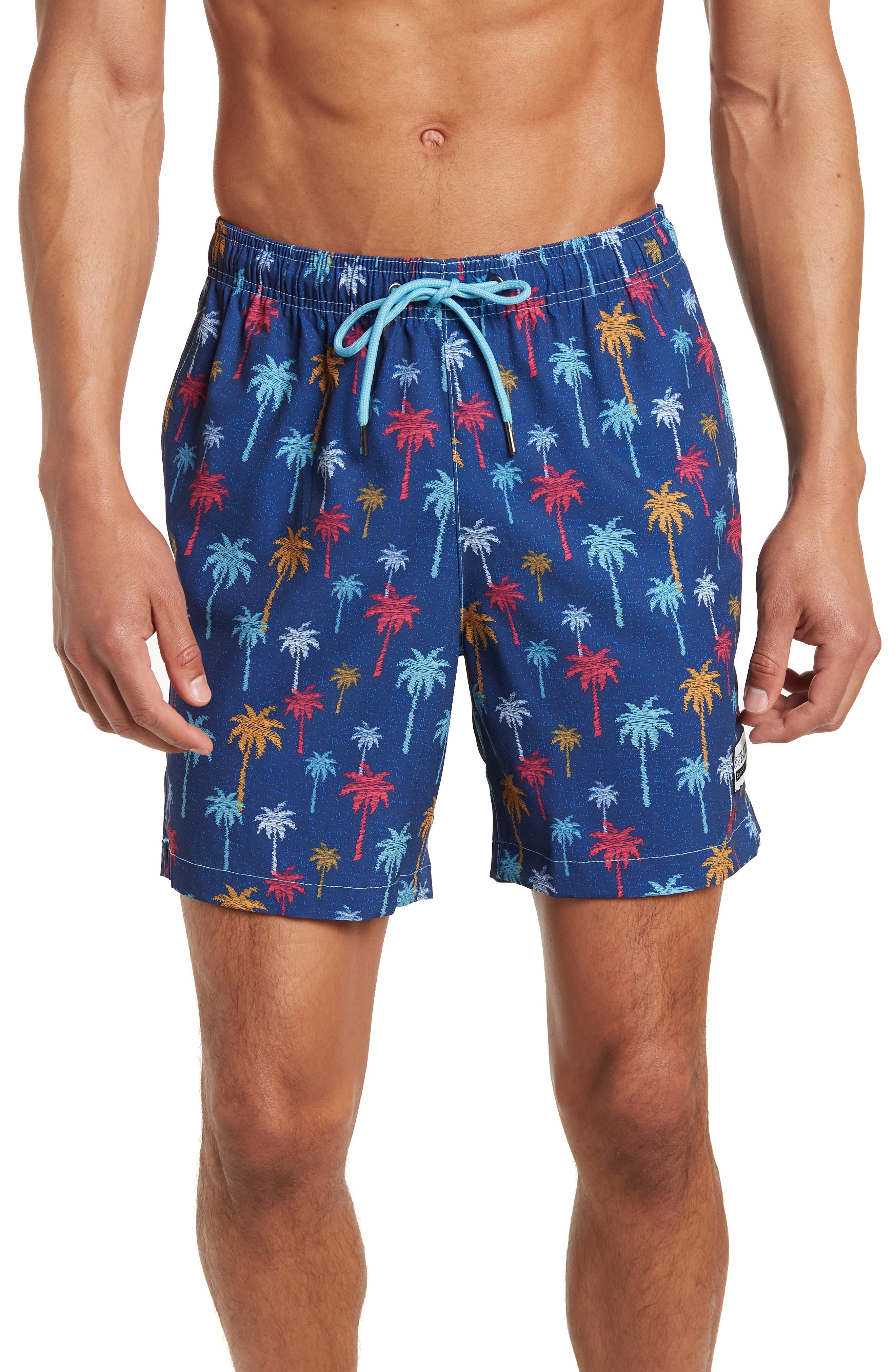 BEACH BROS Palm Tree 4-Way Stretch Swim 