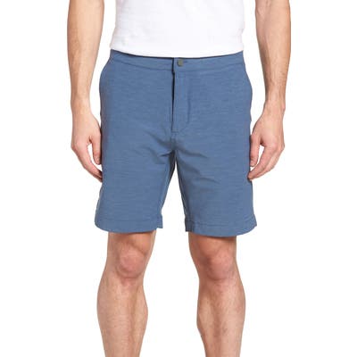 Faherty All Day Flat Front Shorts, Blue