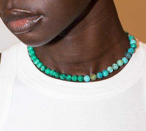 Fry Powers Turquoise + Malachite Collar Necklace In Green