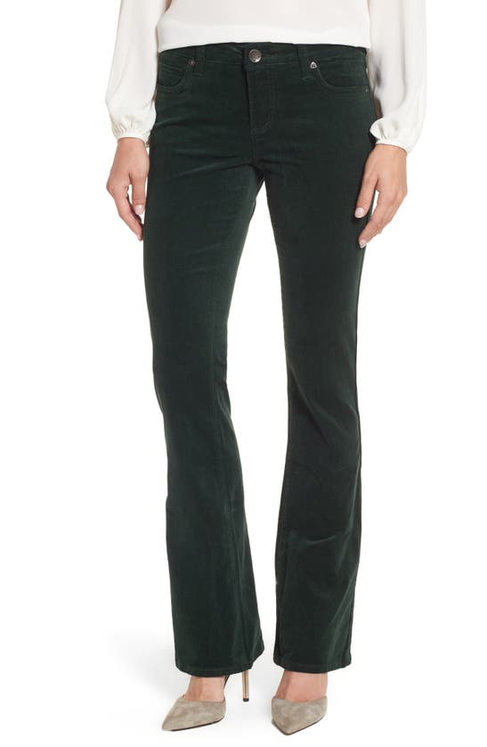 Swat Fame Kut From The Kloth Baby Bootcut Corduroy Jeans In Covert Green