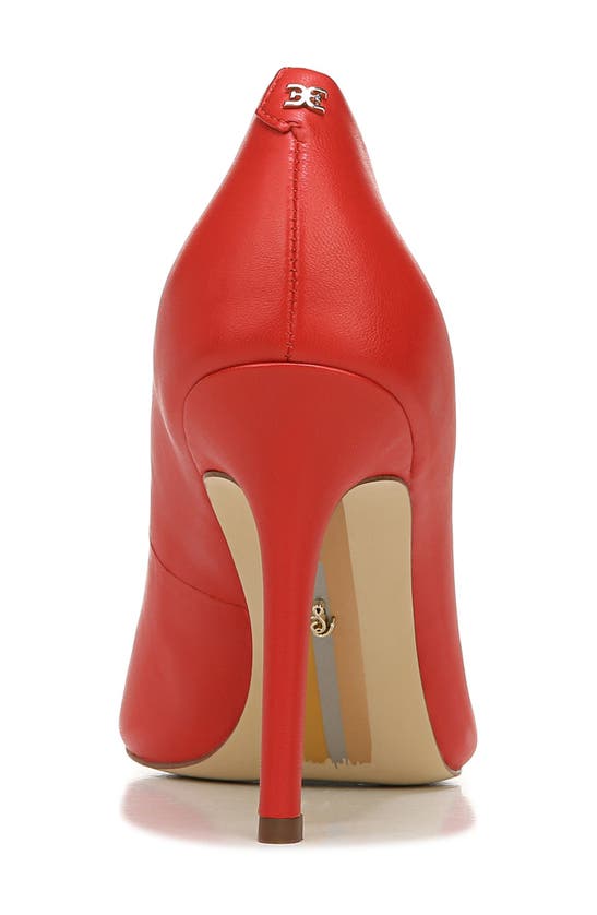 Shop Sam Edelman Hazel Pointed Toe Pump In Parisian Red