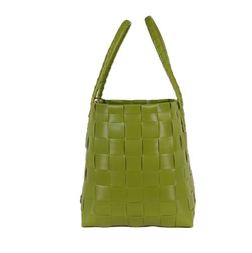 Shop Handed By Paris Recycled Plastic Tote Bag In Olive